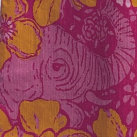 Lilly Pulitzer Original All Over Print Shift Dress Pink Elephant Peach Hibiscus - Picture 11 of 14